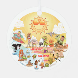 Southern California Metal Tree Decoration