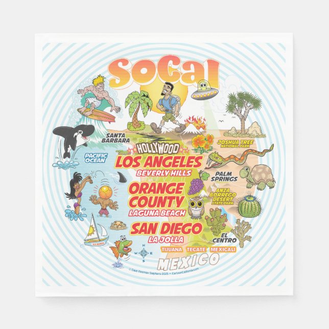 Southern California Napkin (Front)