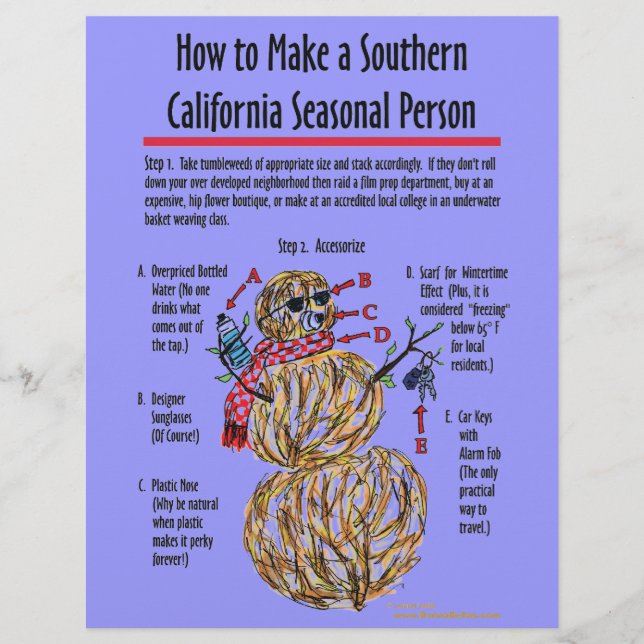Southern California Seasonal Person Flyer (Front)