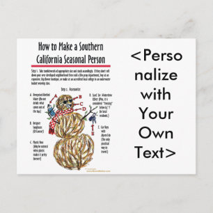 Southern California Seasonal Person Postcard