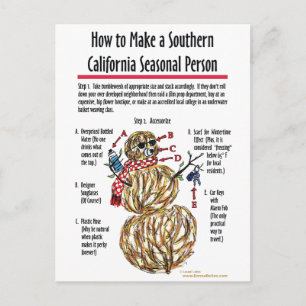 Southern California Seasonal Person Postcard