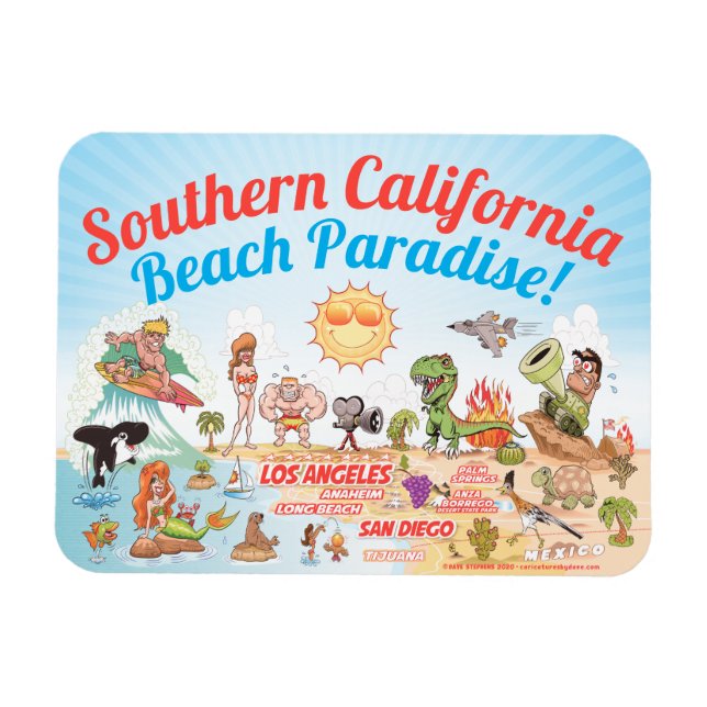 Southern California Souvenir Magnet (Horizontal)