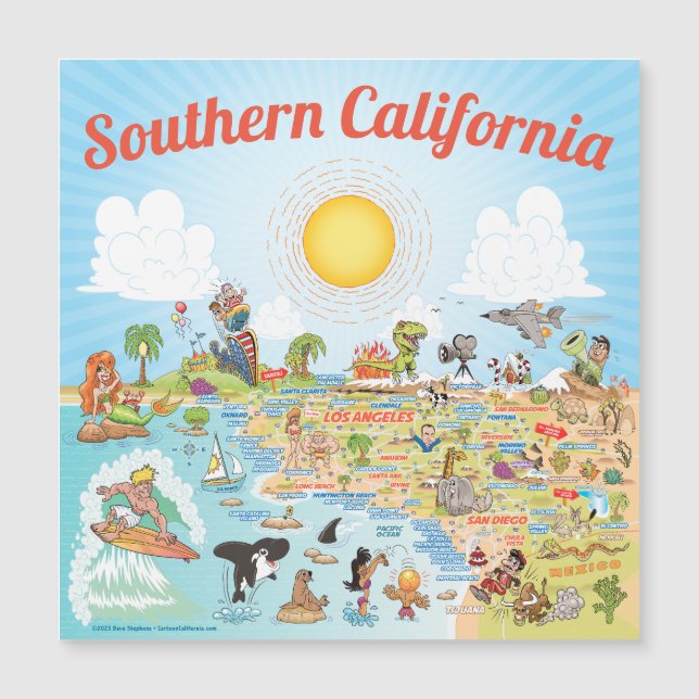 Southern California Souvenir Magnet (Front)