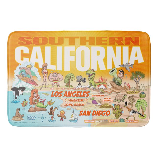 Southern California Sunset Bath Mat (Front)