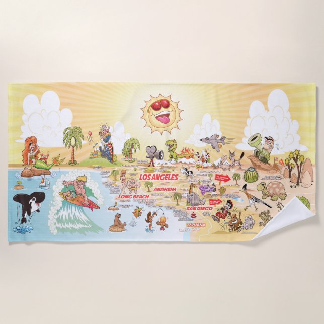 Southern California Sunset Beach Blanket (Front)