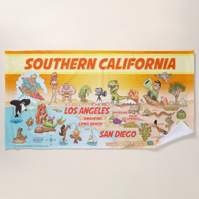 Southern California Sunset Beach Blanket (Front)