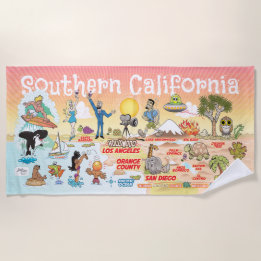 Southern California Sunset Beach Towel