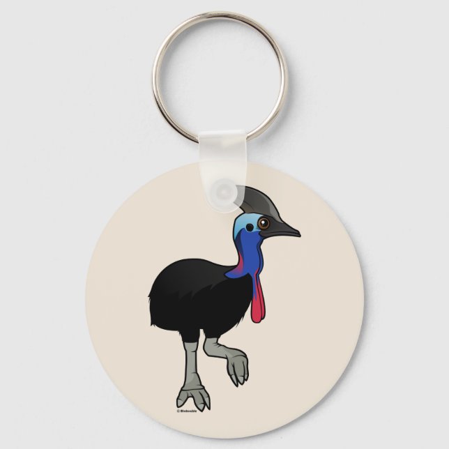 Southern Cassowary Key Ring (Front)