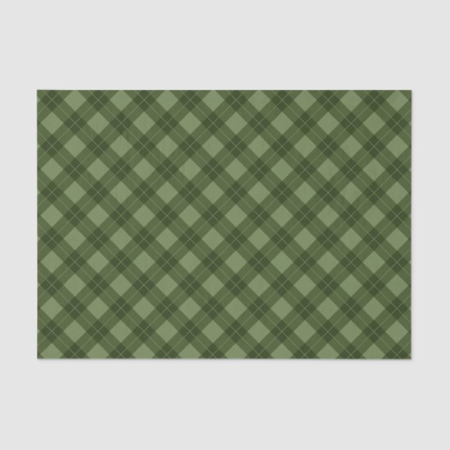 Southern Charm | Green Plaid Holiday Tissue Paper (Front)