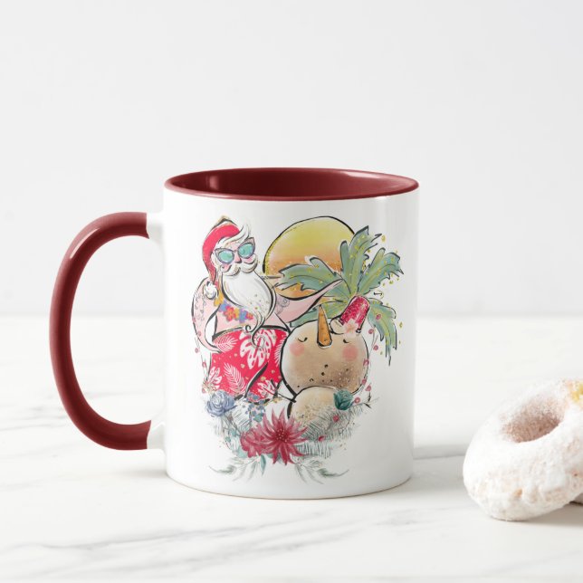 Southern Christmas | Hot Holly Jolly Santa Claus Mug (With Donut)