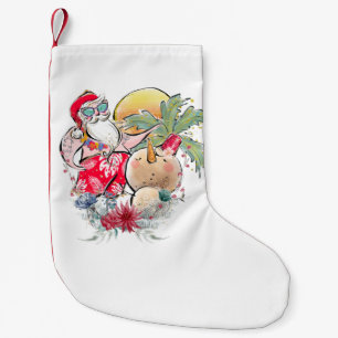 Southern Christmas   Hot Holly Jolly Santa Claus Small Christmas Stocking