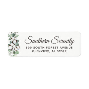 Southern Cotton & Botanical Minimalist Address