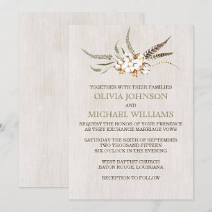 Southern Cotton Wedding Invitations
