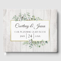 Southern Country Cotton Boll Rustic Wood Wedding