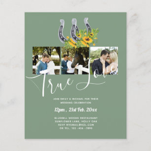 Southern Country Rustic Photo BUDGET Wedding Flyer