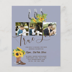 Southern Country Rustic Photo BUDGET Wedding Flyer