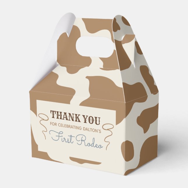 Southern Cowboy Birthday Party Favour Box (Front Side)