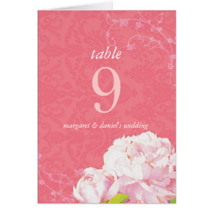 Southern Elegance Wedding Table Number Folded Card