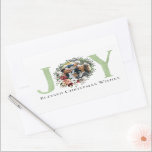 Southern Floral Cotton Christmas Joy Holiday Photo Rectangular Sticker<br><div class="desc">Celebrate the warmth and comfort of a down-home Southern holiday! Elegantly rustic watercolor floral and foliage details are accented with cotton bolls and buds in rich colours of the season. Enjoy the traditional Christmas spirit with flair of the South! • • Customise it! Follow the template to easily add your...</div>