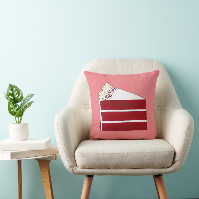 Southern Food Red Velvet Layer Cake Slice Bakery Cushion (Chair)