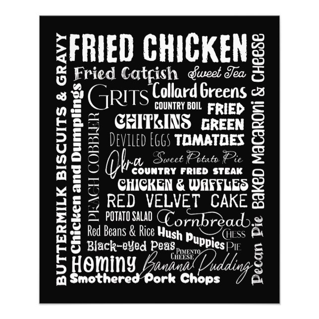 Southern Foods Photo Print (Front)