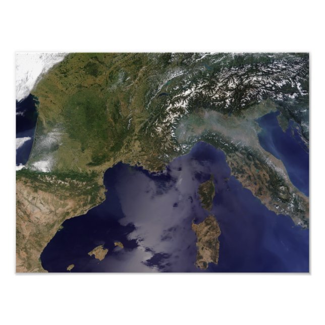 Southern France and Northern Italy Photo Print (Front)