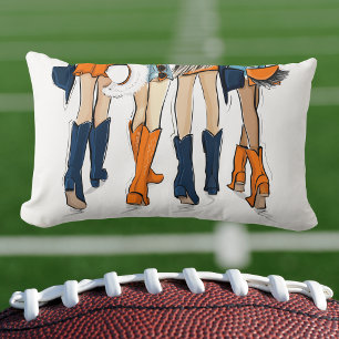Southern Game Day Tailgate Four Stylish Ladies Lumbar Cushion