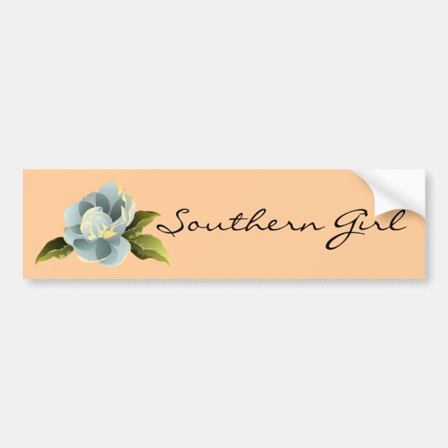 Southern Girl Magnolia Bumper Sticker (Front)