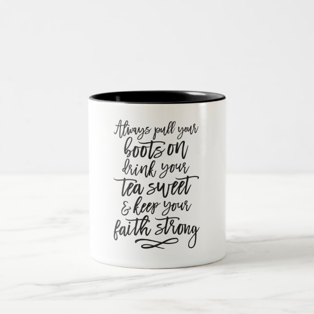 Southern Girl Mantra Humour Two-Tone Coffee Mug (Center)