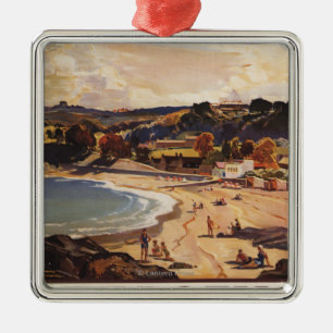 Southern/Great Western Railway Beach Scene Metal Tree Decoration