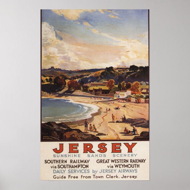 Southern/Great Western Railway Beach Scene Poster (Front)