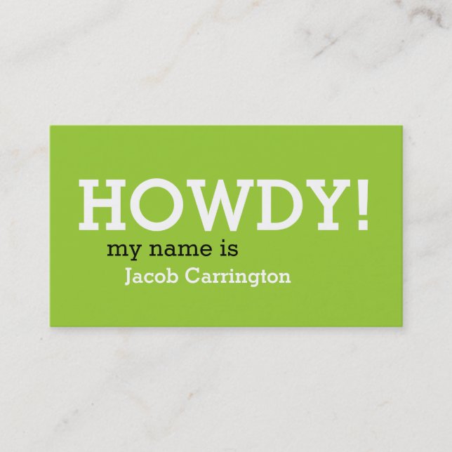 Southern Greeting 3 Business Card (Front)