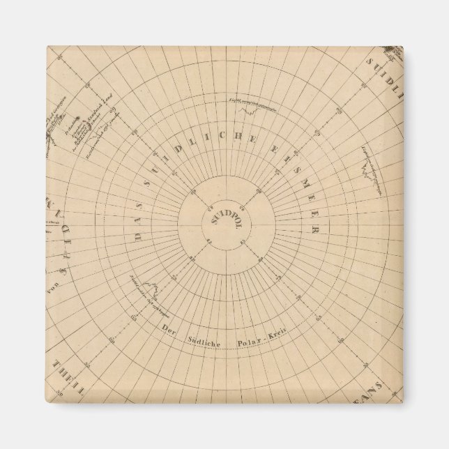 Southern Hemisphere, Antarctica Magnet (Front)