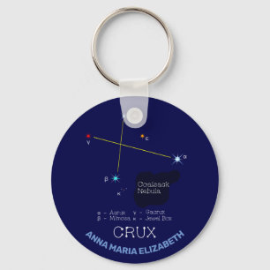 Southern Hemisphere Constellation Crux Key Ring