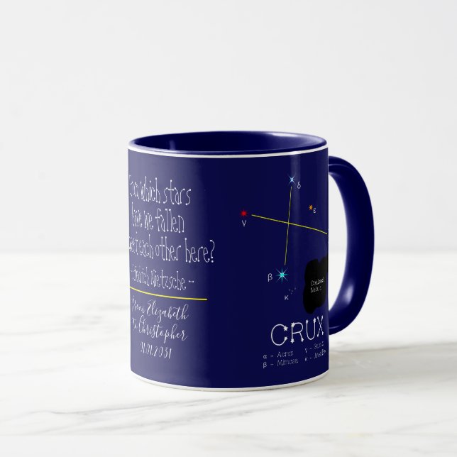 Southern Hemisphere Constellation Crux Mug (Front Right)