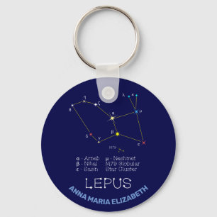 Southern Hemisphere Constellation Lepus Key Ring