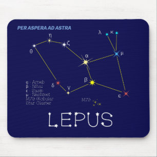 Southern Hemisphere Constellation Lepus Mouse Mat