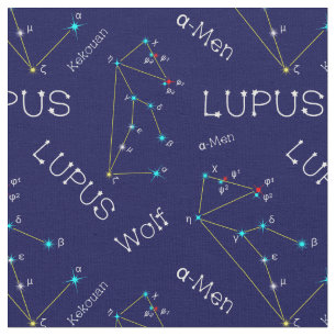 Southern Hemisphere Constellation Lupus Fabric