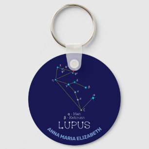Southern Hemisphere Constellation Lupus Key Ring