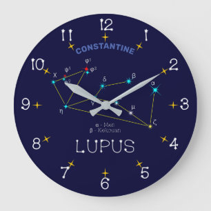 Southern Hemisphere Constellation Lupus Large Clock