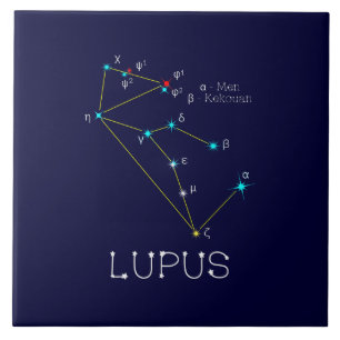Southern Hemisphere Constellation Lupus Tile