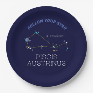 Southern Hemisphere Constellation Piscis Austrinus Paper Plate