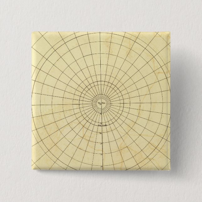 Southern Hemisphere Outline 15 Cm Square Badge (Front)