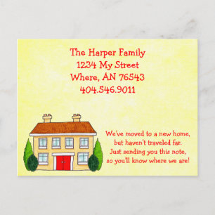 Southern Home Moving New Address Announcement Postcard