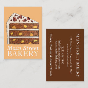 Southern Hummingbird Layer Cake Slice Dessert Business Card