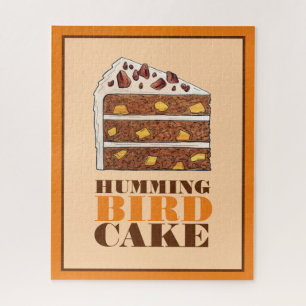 Southern Hummingbird Layer Cake Slice Dessert Jigsaw Puzzle