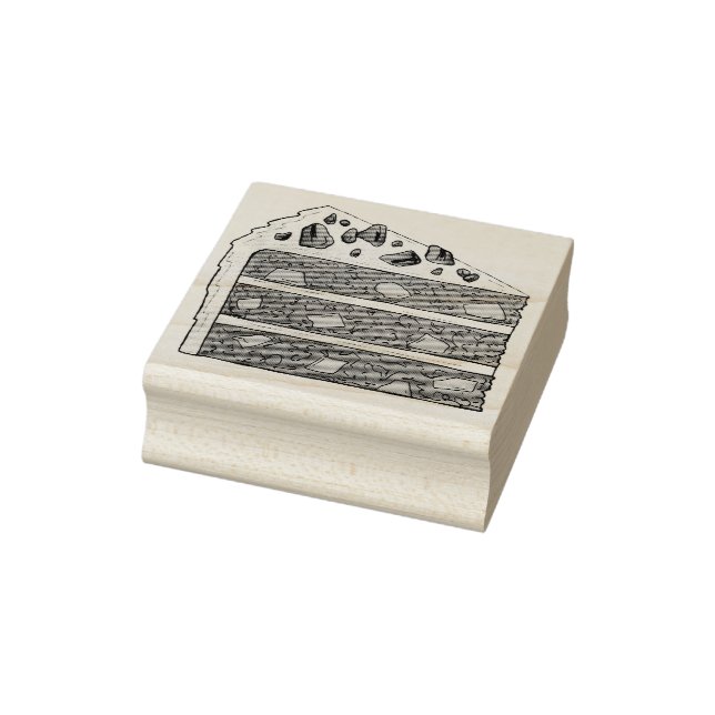 Southern Hummingbird Layer Cake Slice Dessert Rubber Stamp (Stamp)