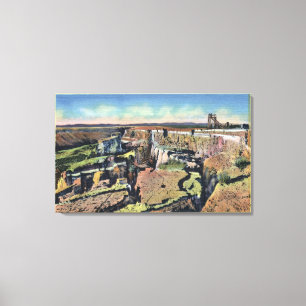 Southern Idaho - Famous Sinking Farm in Salmon Canvas Print