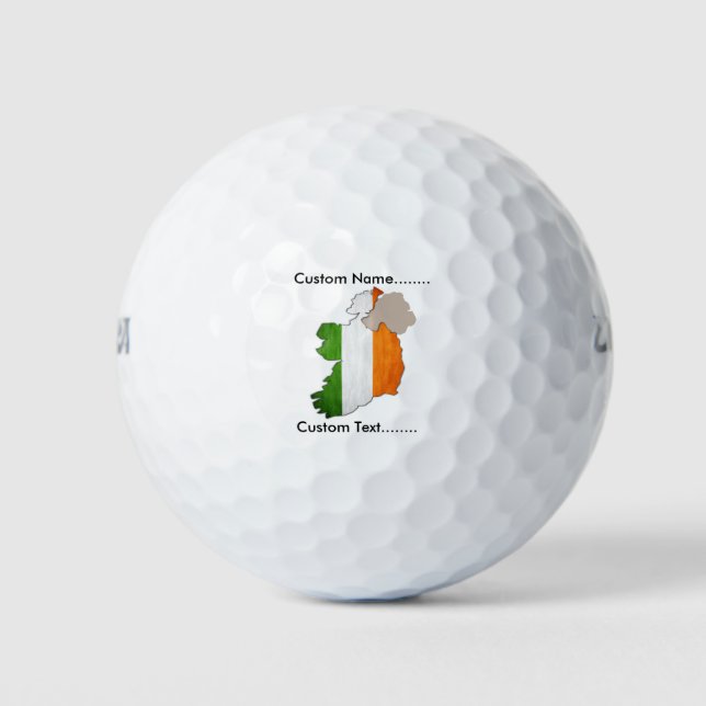 Southern Irish Flag and Map on a Golf Ball. Golf Balls (Front)