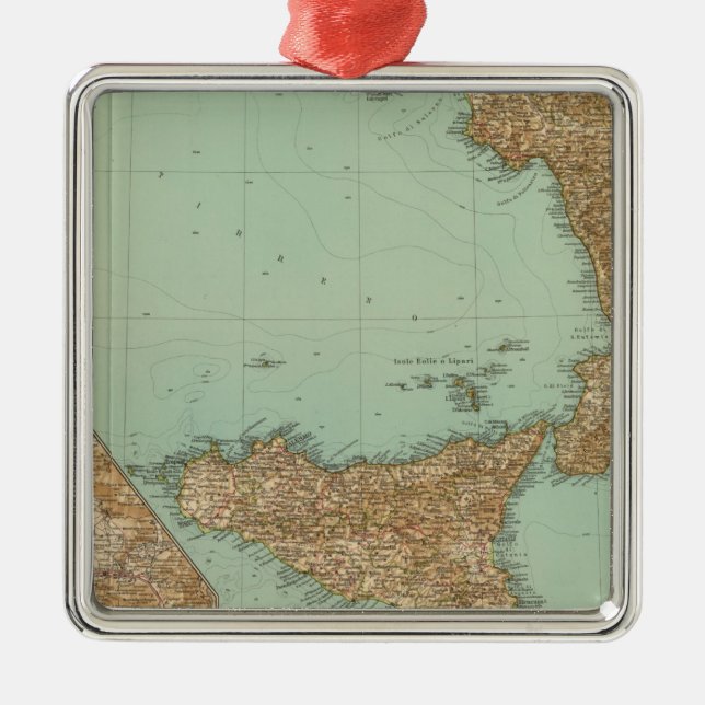 Southern Italy 2729 Metal Tree Decoration (Front)